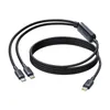 Kabel Baseus Flash 4 140W 2w1 USB-C do USB-C + USB-C 1.5 m - czarny